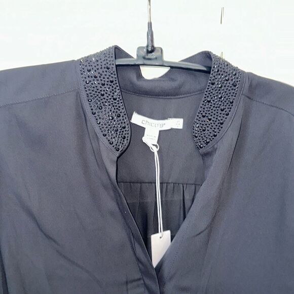 Chicos SZ 0 sparkle, long sleeve Top - Picture 5 of 10